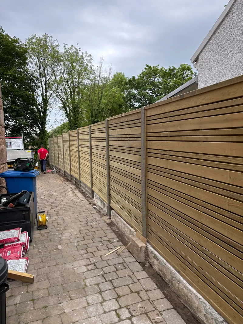 Horizontal Slat Fencing — St John